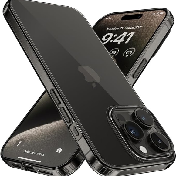 New iPhone 15 Pro Max Case Clear Non-Yellowing Drop Protection Non-Slip Case - Picture 1 of 6